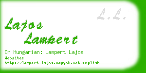 lajos lampert business card